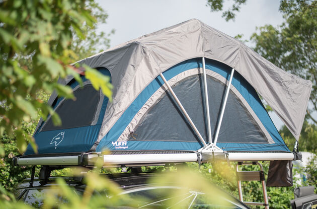 met de tent op vakantie